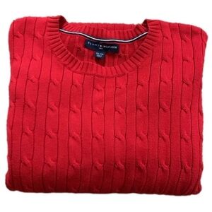 Tommy Hilfiger Men's Red Crewneck Sweater